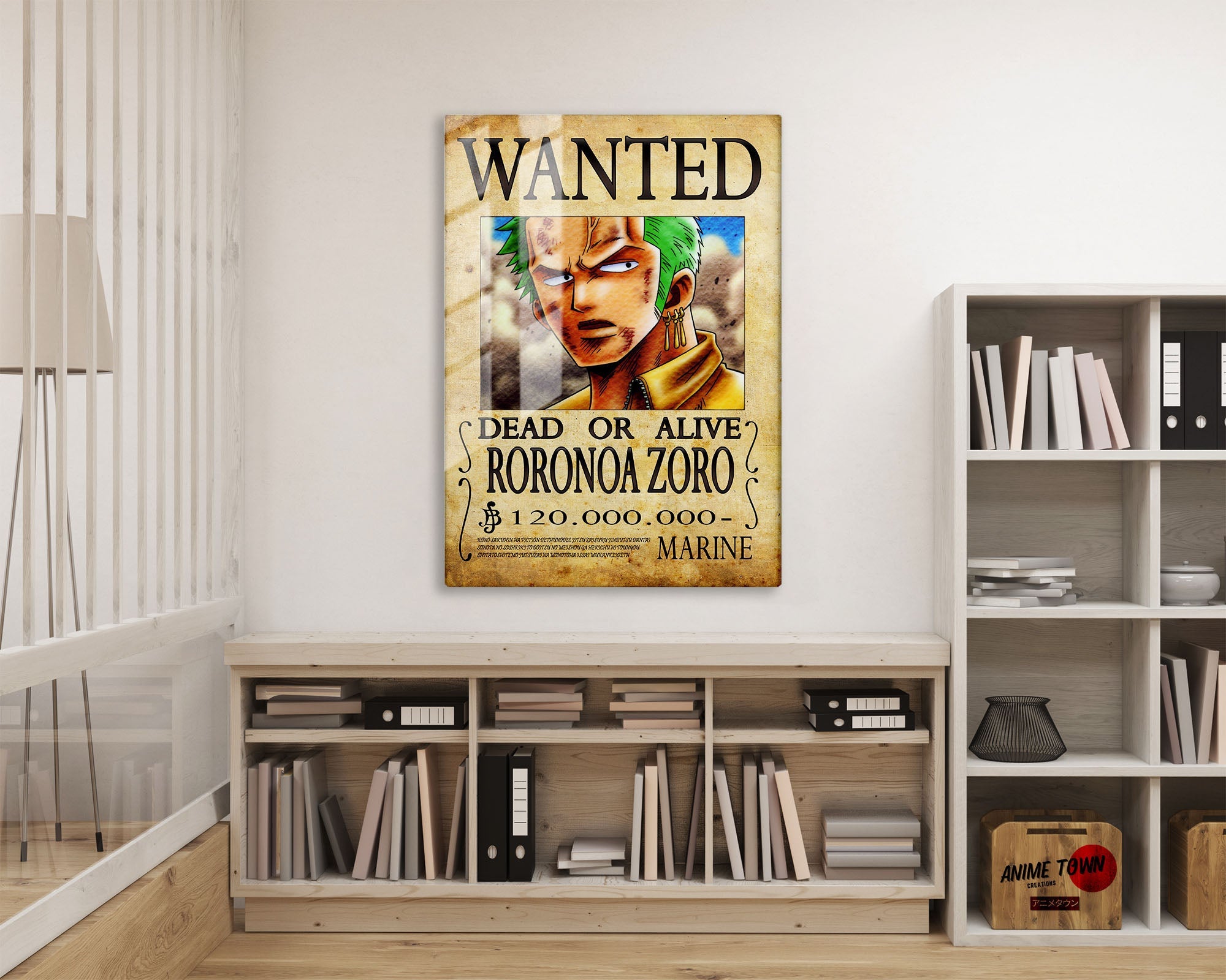 One Piece Zoro Wanted Poster Metal Poster Metal Poster – Anime