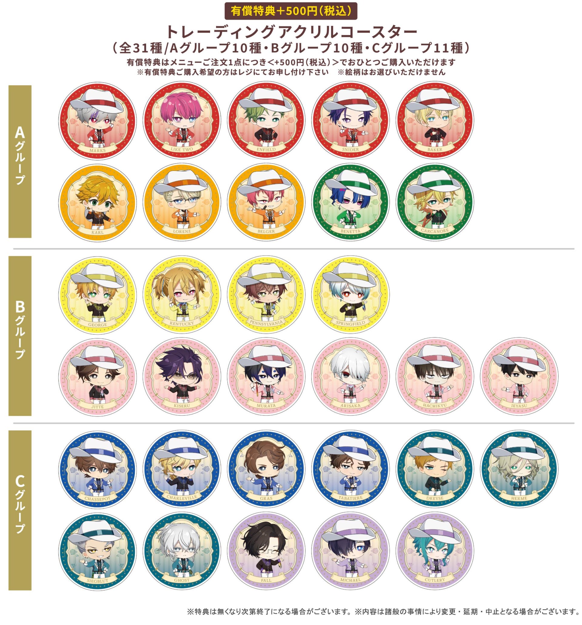 千銃士プロジェクト8周年記念×Gratte | Gratte | 株式会社アニメイト