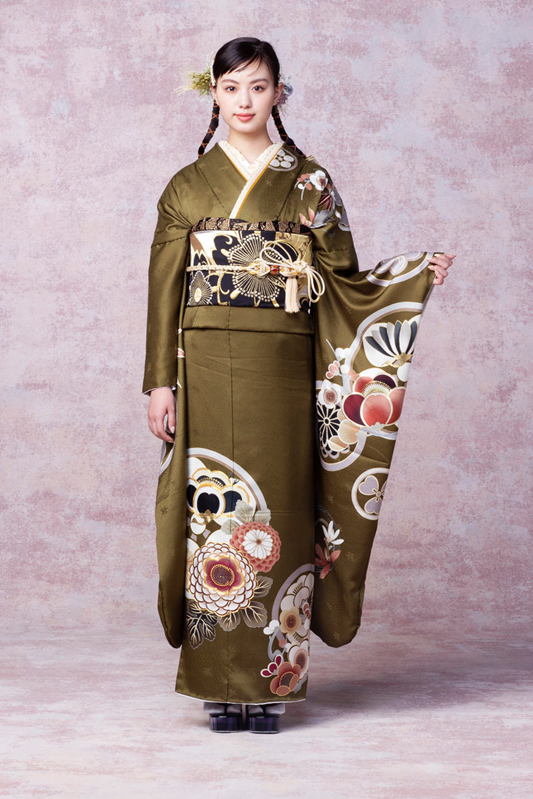 FURISODE MAG A-319 #白茶 #茶色 #Beige #Brown 振袖 | 名古屋・岐阜の