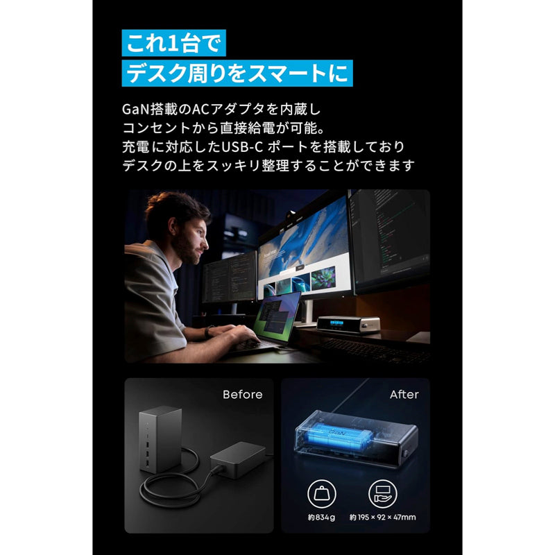Anker Prime ドッキングステーション (14-in-1, Triple Display