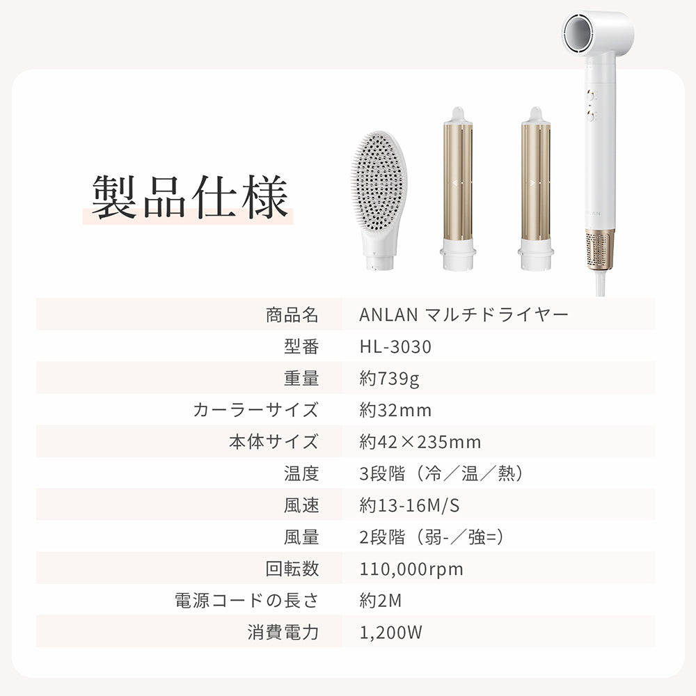マルチドライヤー】 1台3役