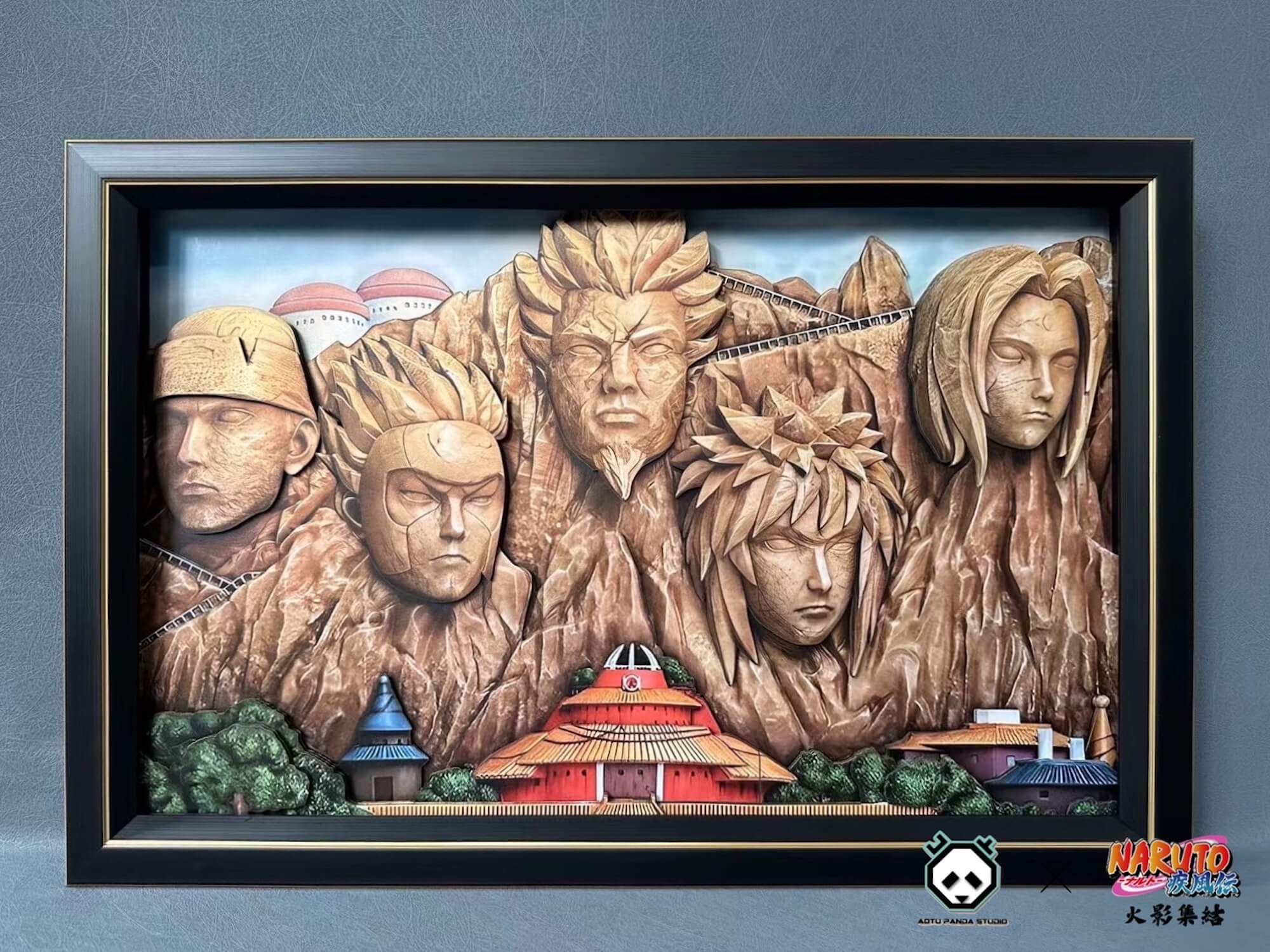Naruto Rock 3D Poster Art Frame Custom Paper Sculpture Shadow Box