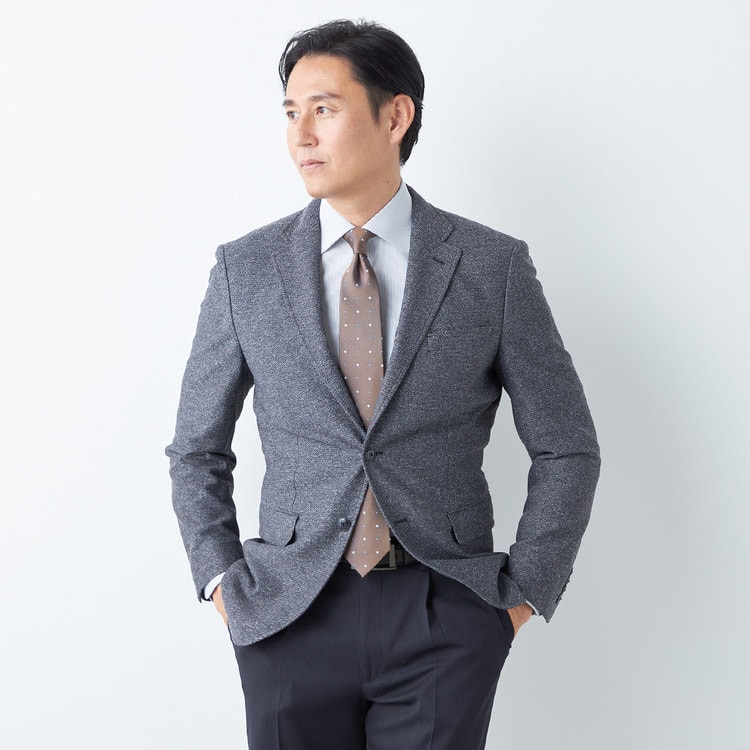 日本製生地 リネンブレンド尾州ニットジャケット LES MUES【AOKI公式通販】