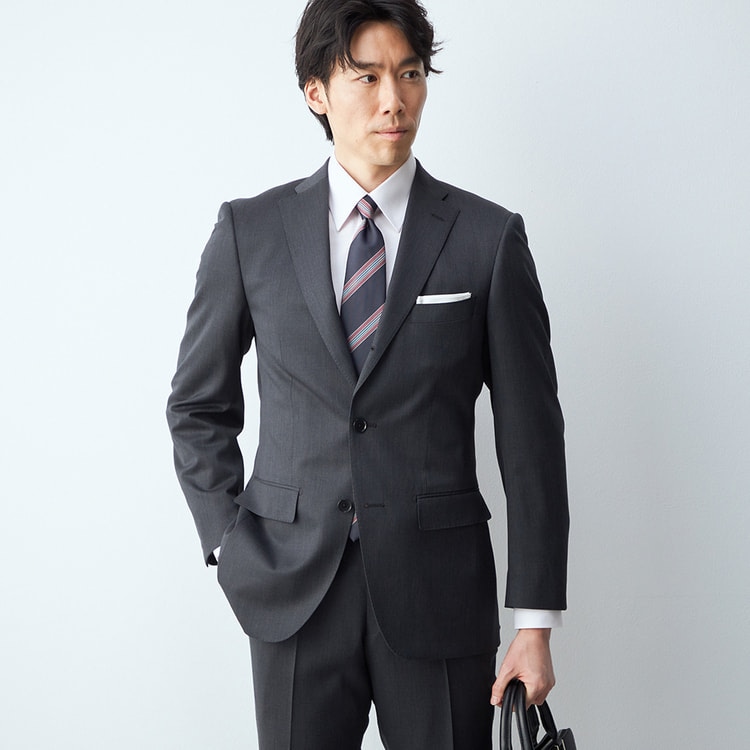 金のスーツ チャコールグレー スリム JUNKO SHIMADA JS homm【AOKI