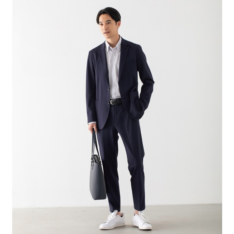 パジャマスーツ】冷感ジャージージャケット 紺 セットアップ着用可