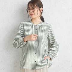 アウトレット】ギャザーデザインバンドカラーシャツ【AOKI公式通販】