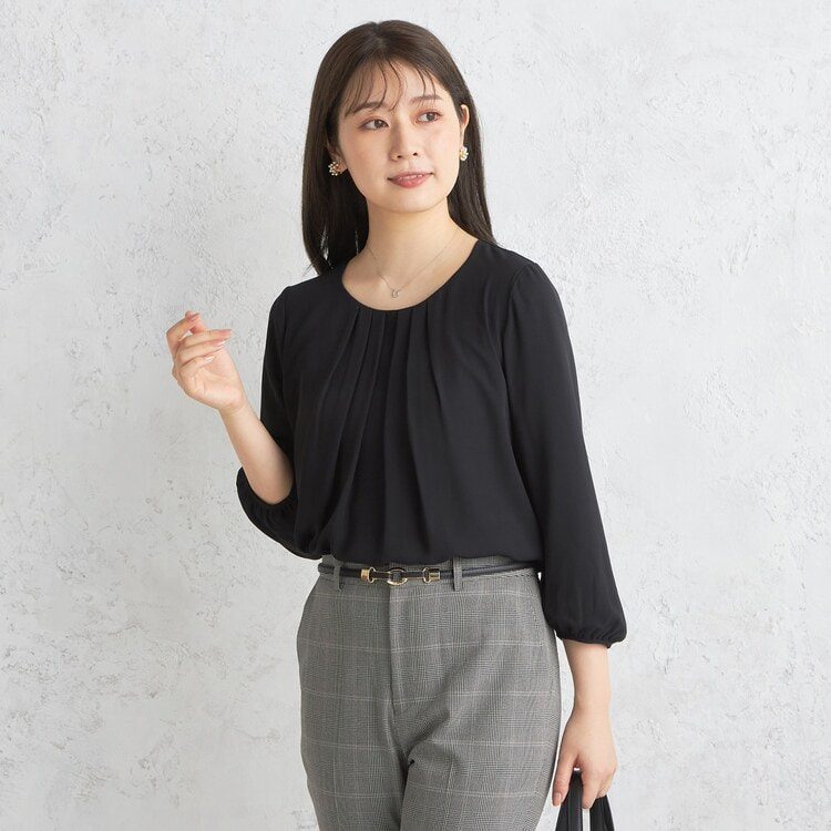 タックデザインブラウス 七分袖【AOKI公式通販】