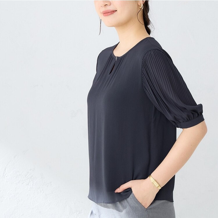 アウトレット】メタルホック付き楊柳ブラウス【AOKI公式通販】