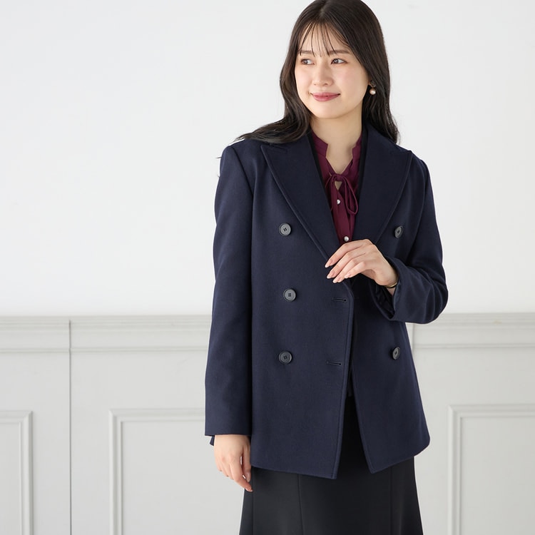 小川彰子さん監修 ショートピーコート 紺【AOKI公式通販】