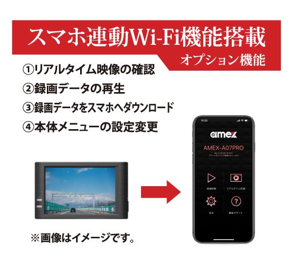 ドライブレコーダー AMEX-A07P/AMEX-A07PW｜株式会社青木製作所