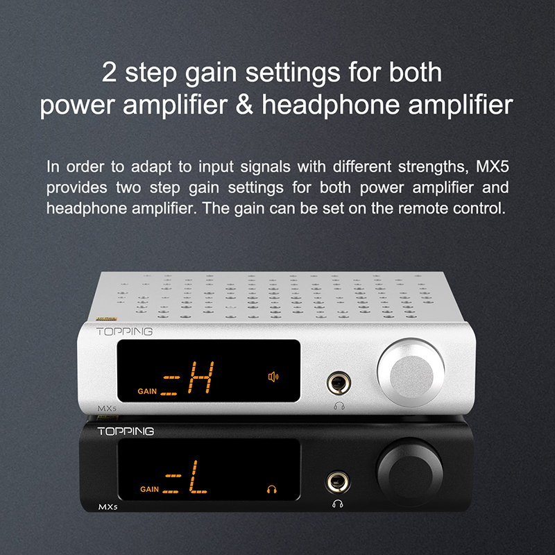 TOPPING MX5 Audio Power Amplifier Full Balanced TRS 384kHz DSD256