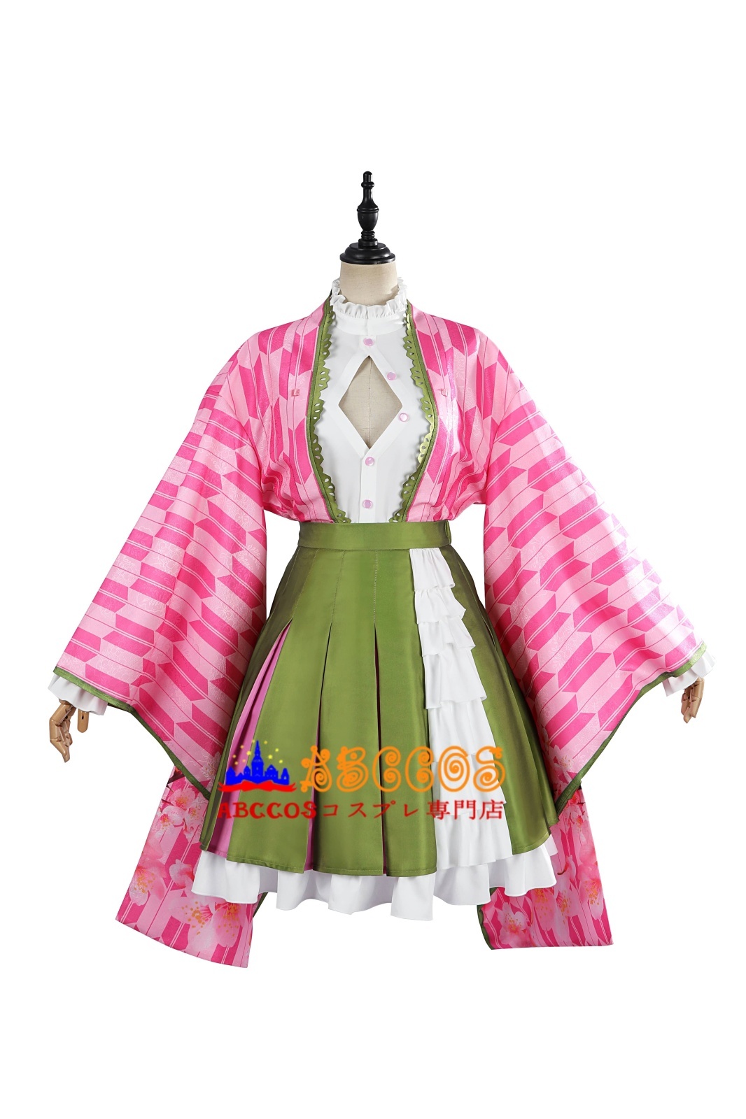 鬼滅の刃 甘露寺 蜜璃/かんろじ みつり 5周年 コスプレ衣装 abccos製