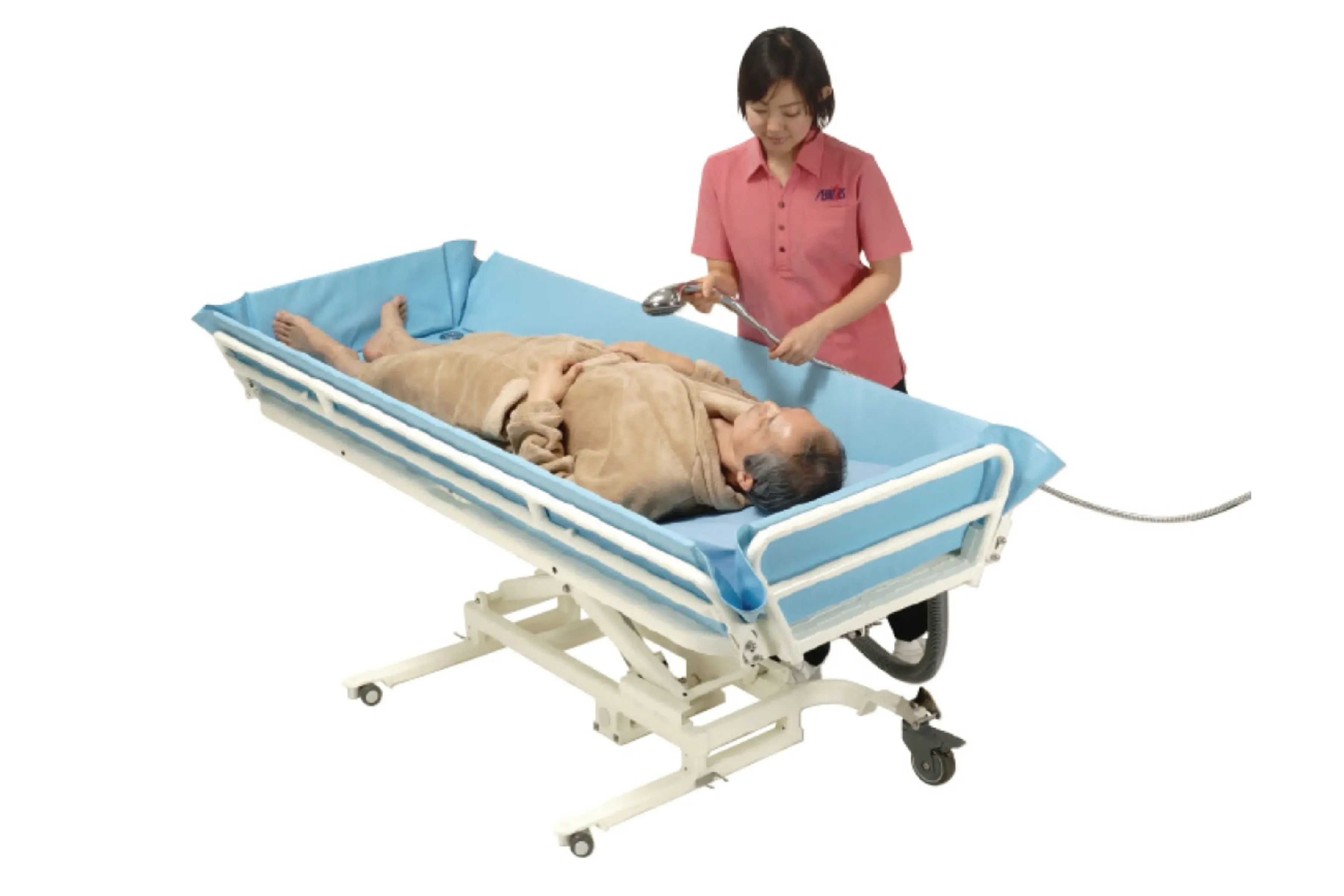 浴室用ストレッチャー 昇降式シャワートロリー | アビリティーズ・ケア