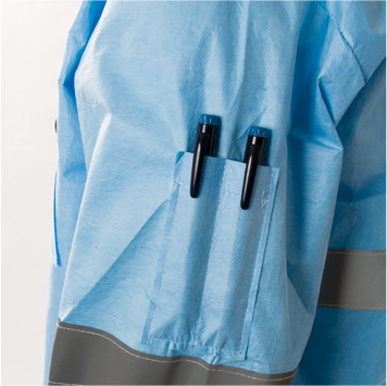 マックスガード夏用感染防止衣 2785-JS(ジャンパータイプ・シルバー