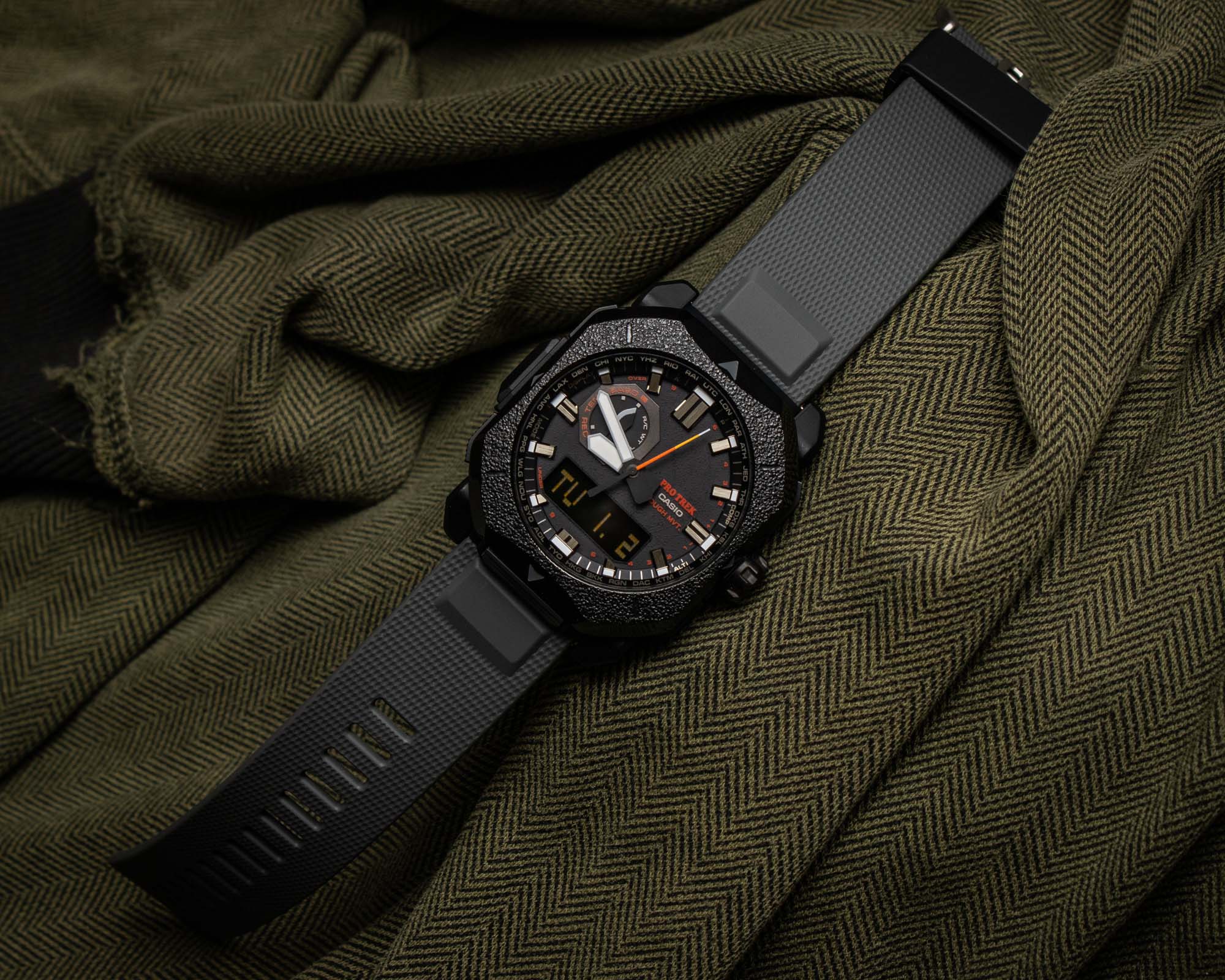 Hands-On: Casio Pro Trek PRW6900BF-1 Bonfire Watch | aBlogtoWatch