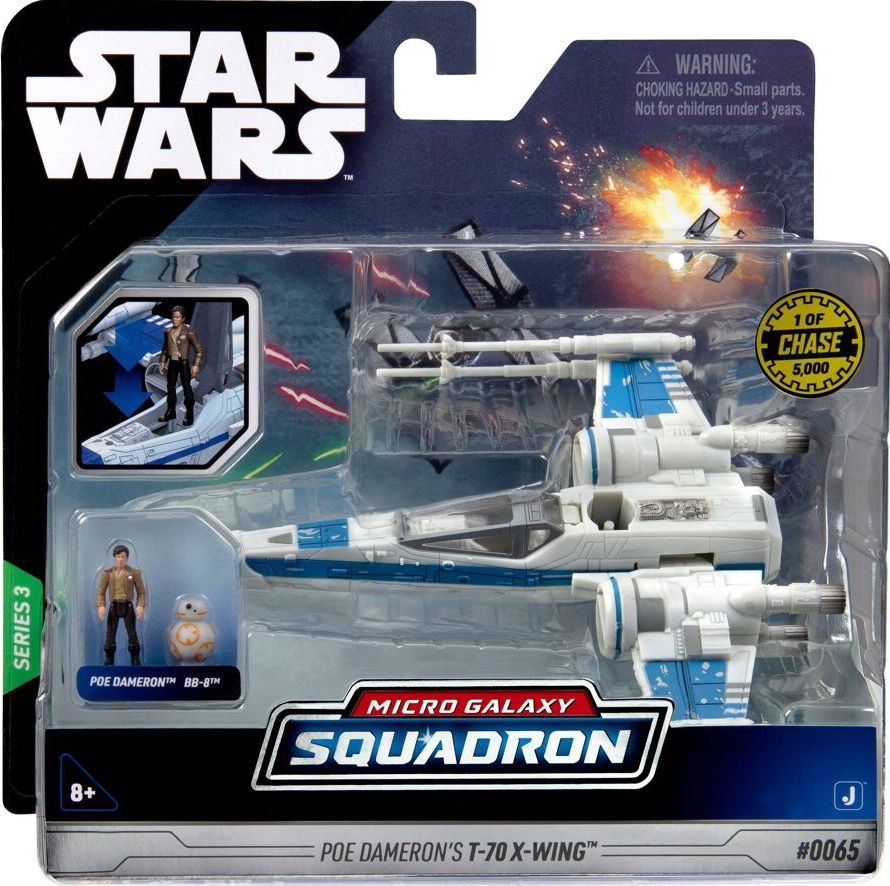 Star Wars Micro Galaxy Squadron Poe Dameron's T-70 X-Wing (Blue)