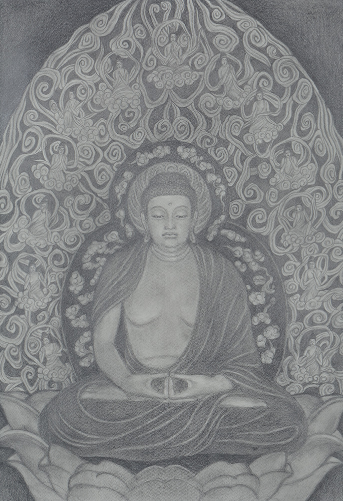 阿弥陀如来坐像 | 画家「翁長結生乃」公式サイト 株式会社Ace101