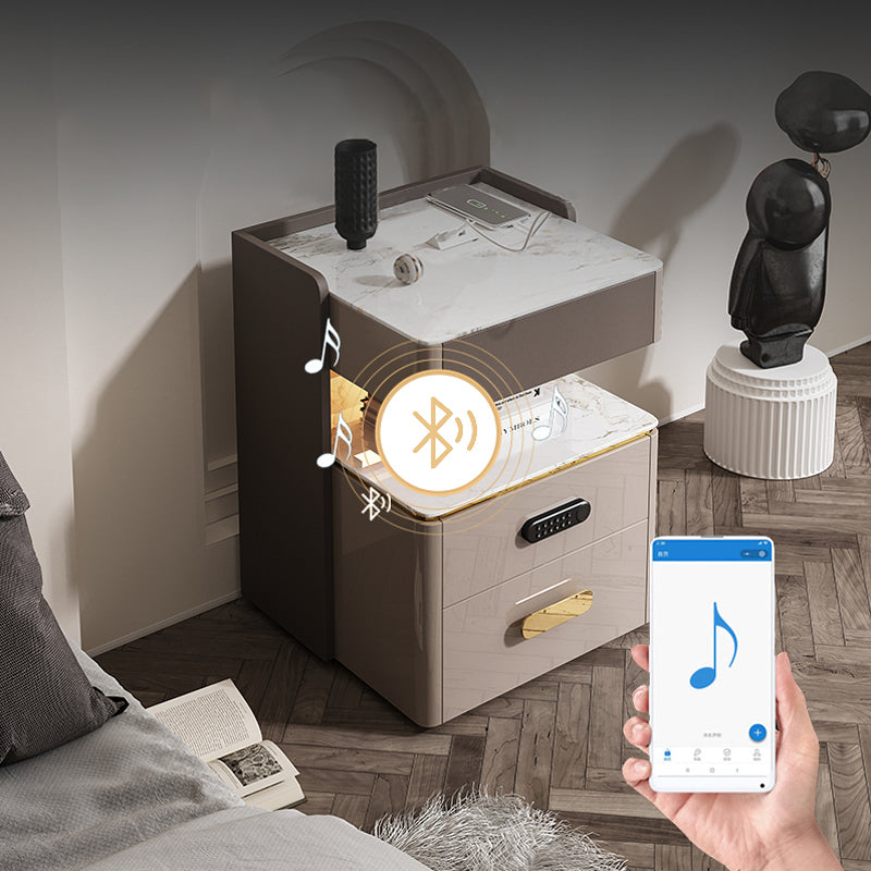 ACEX公式/ベッドナイトテーブル 高級感 贅沢感 Bluetoothスピーカー付き