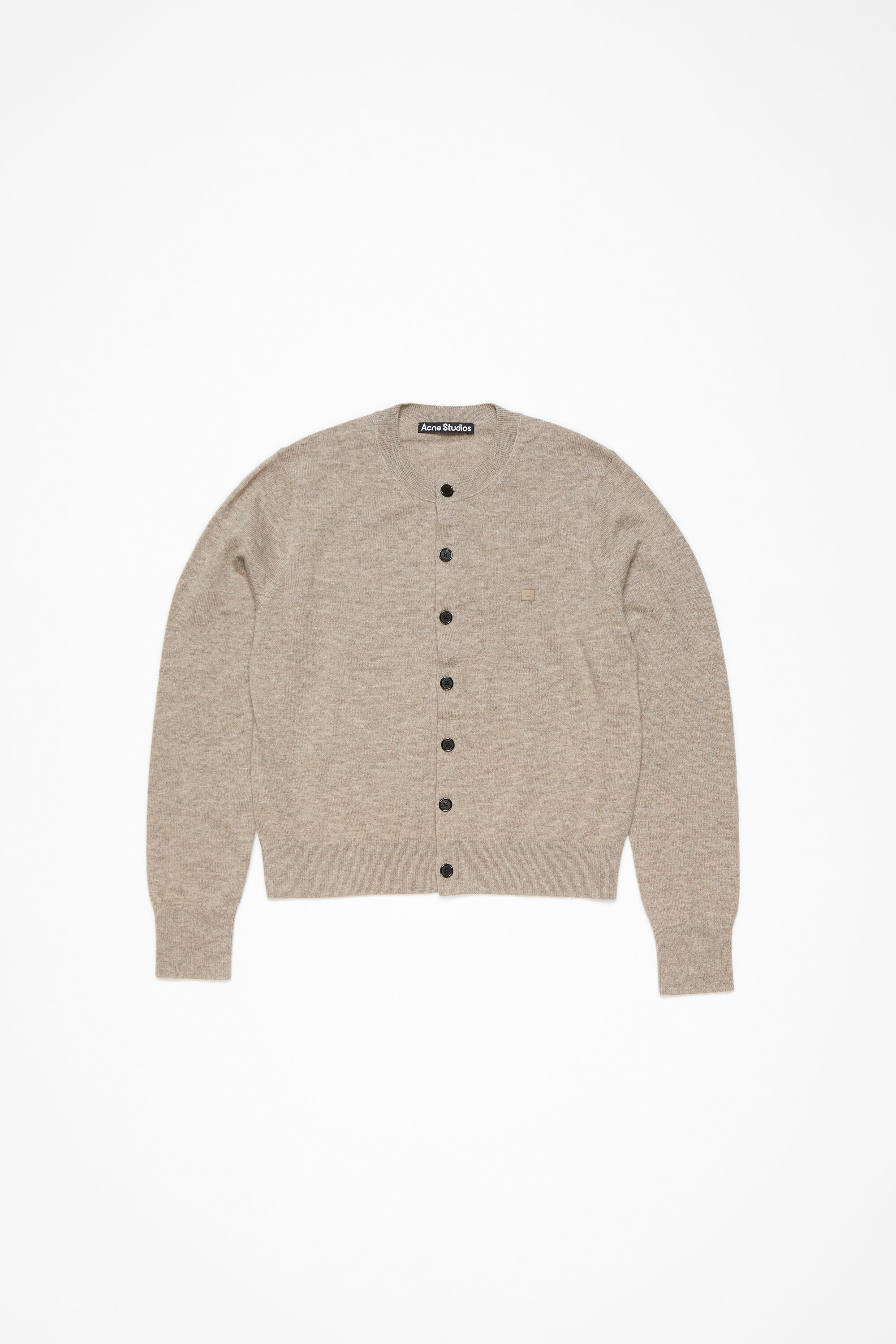 Acne Studios - Fitted cardigan - yak wool - Greige melange