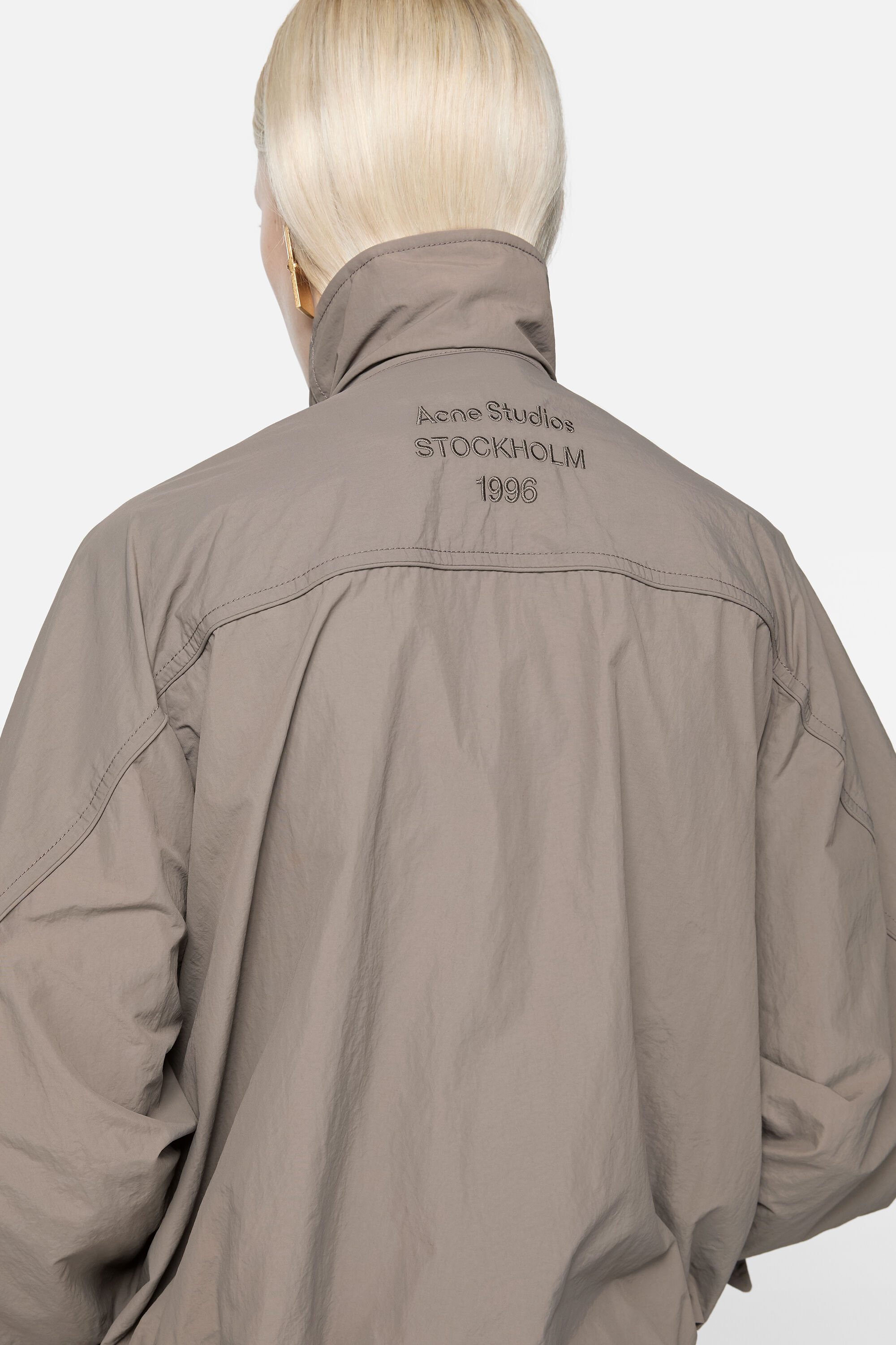 Acne Studios - Nylon logo jacket - Mud grey