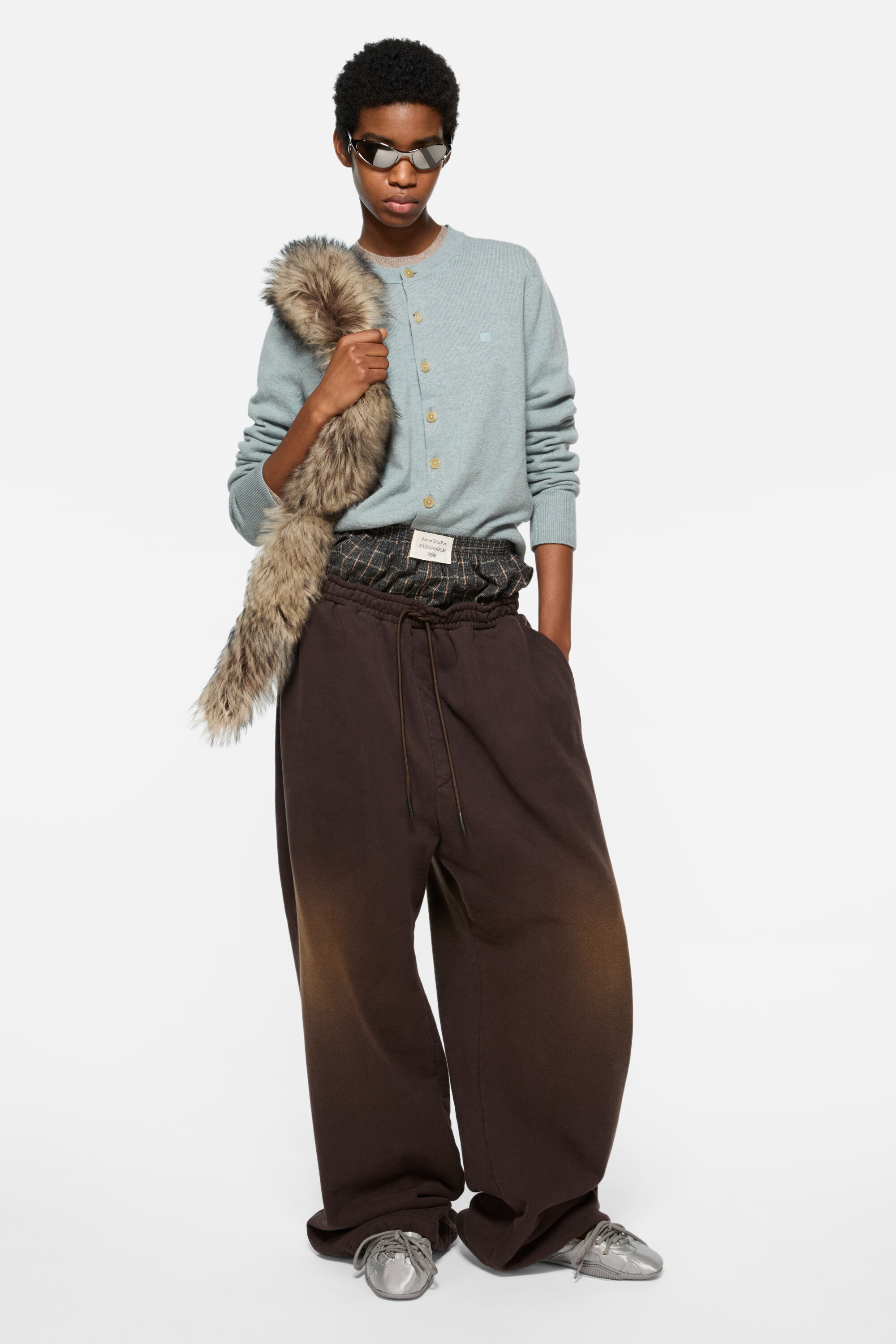 Acne Studios - Fitted cardigan - yak wool - Dusty blue