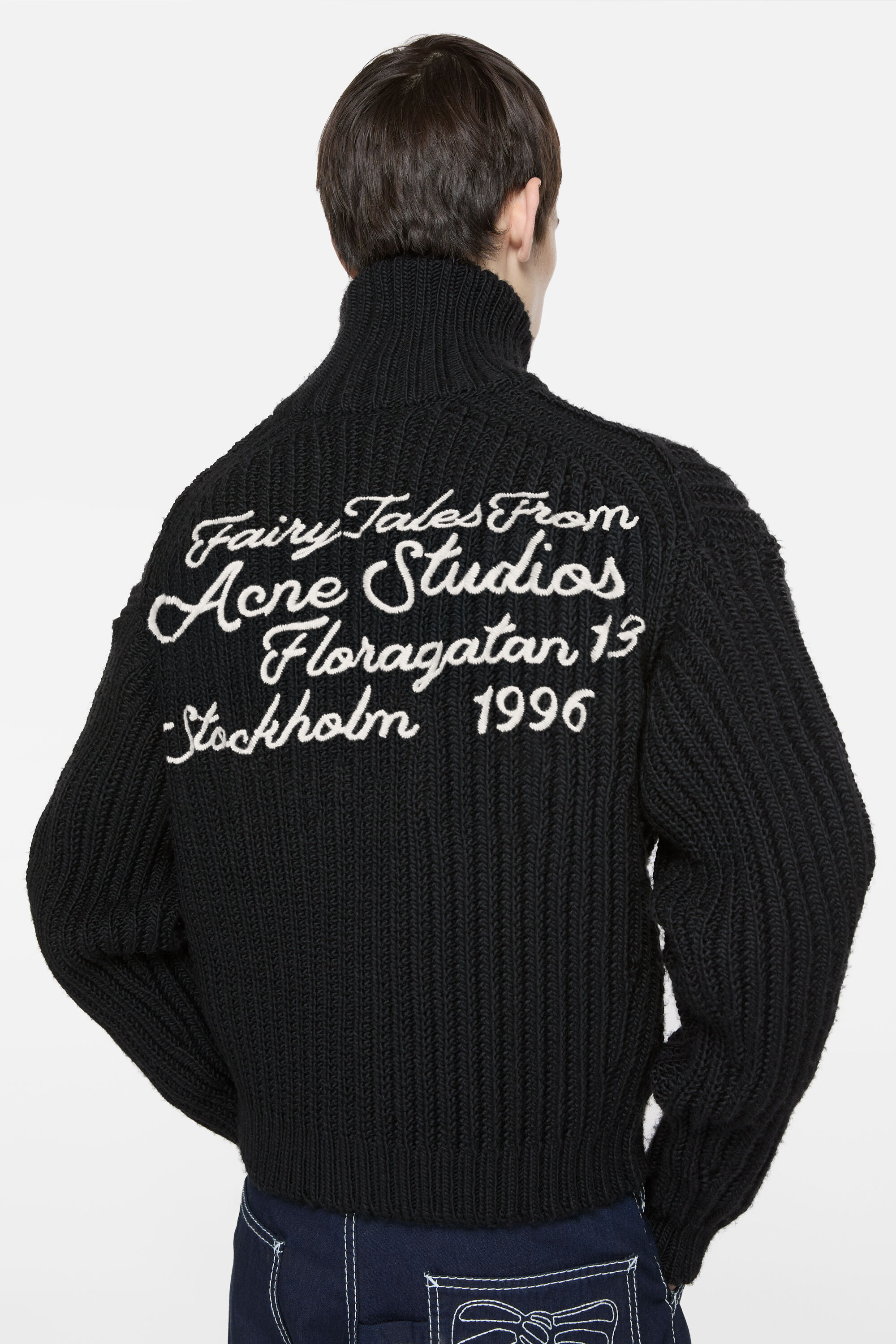 Acne Studios - Wool zip cardigan - Black