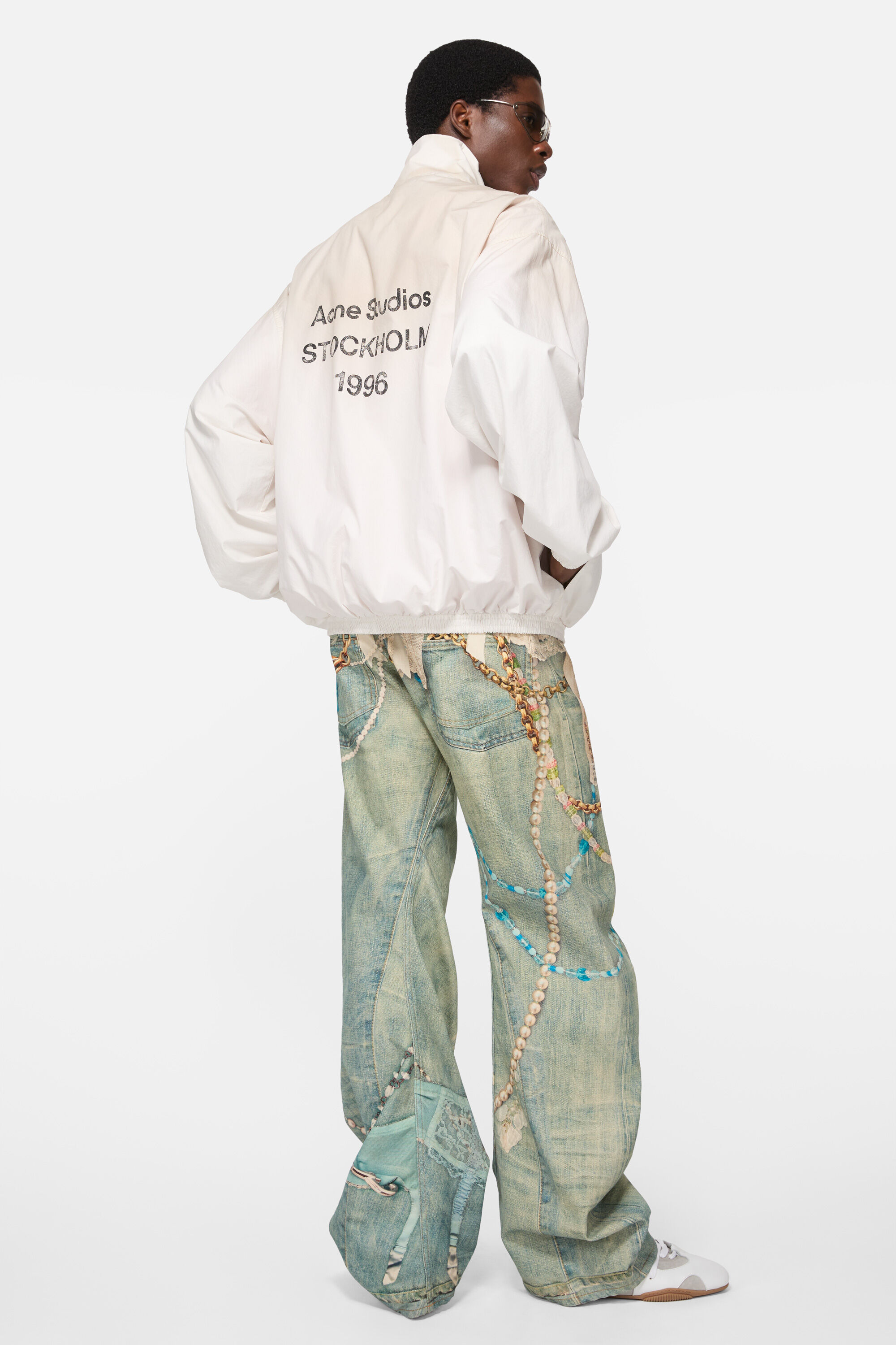 Acne Studios - Washed logo jacket - Dusty white