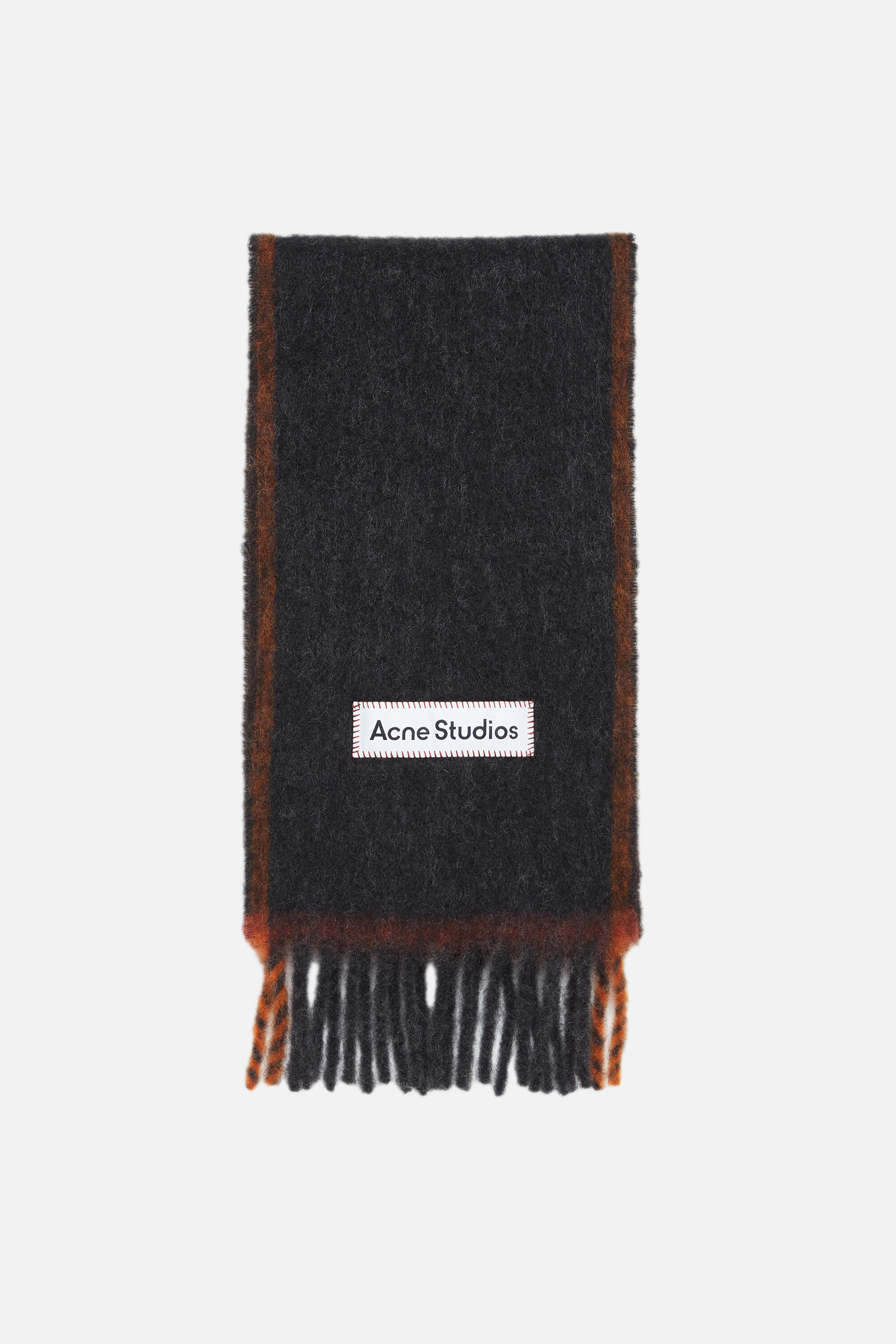Acne Studios - ウールモヘアスカーフ - ナロー - ブラック