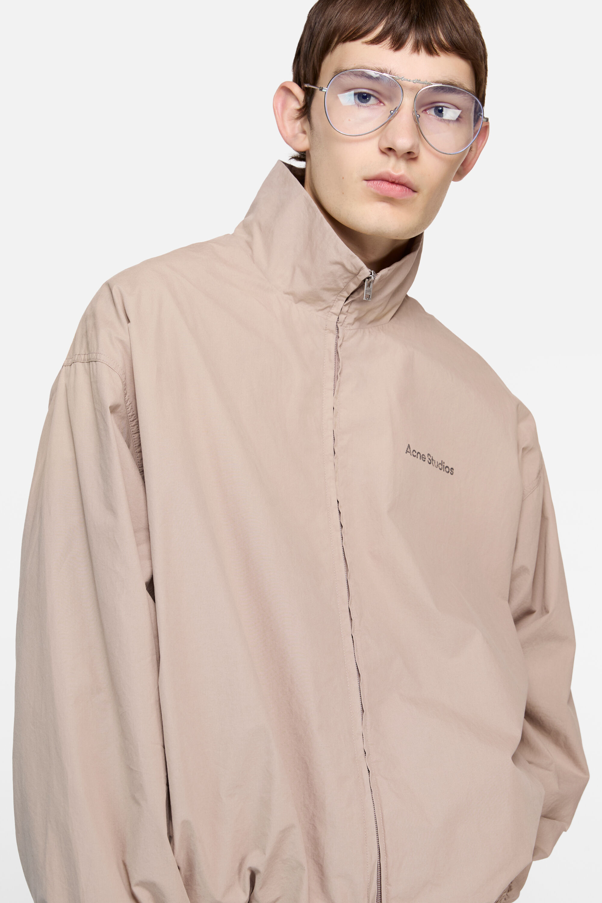 Acne Studios - Washed logo jacket - Mushroom beige