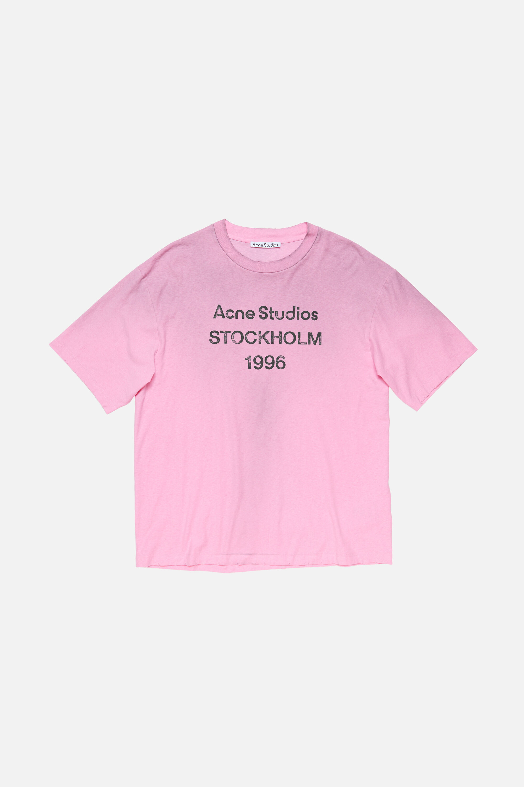 Acne Studios - Logo t-shirt - Relaxed fit - Cotton candy pink