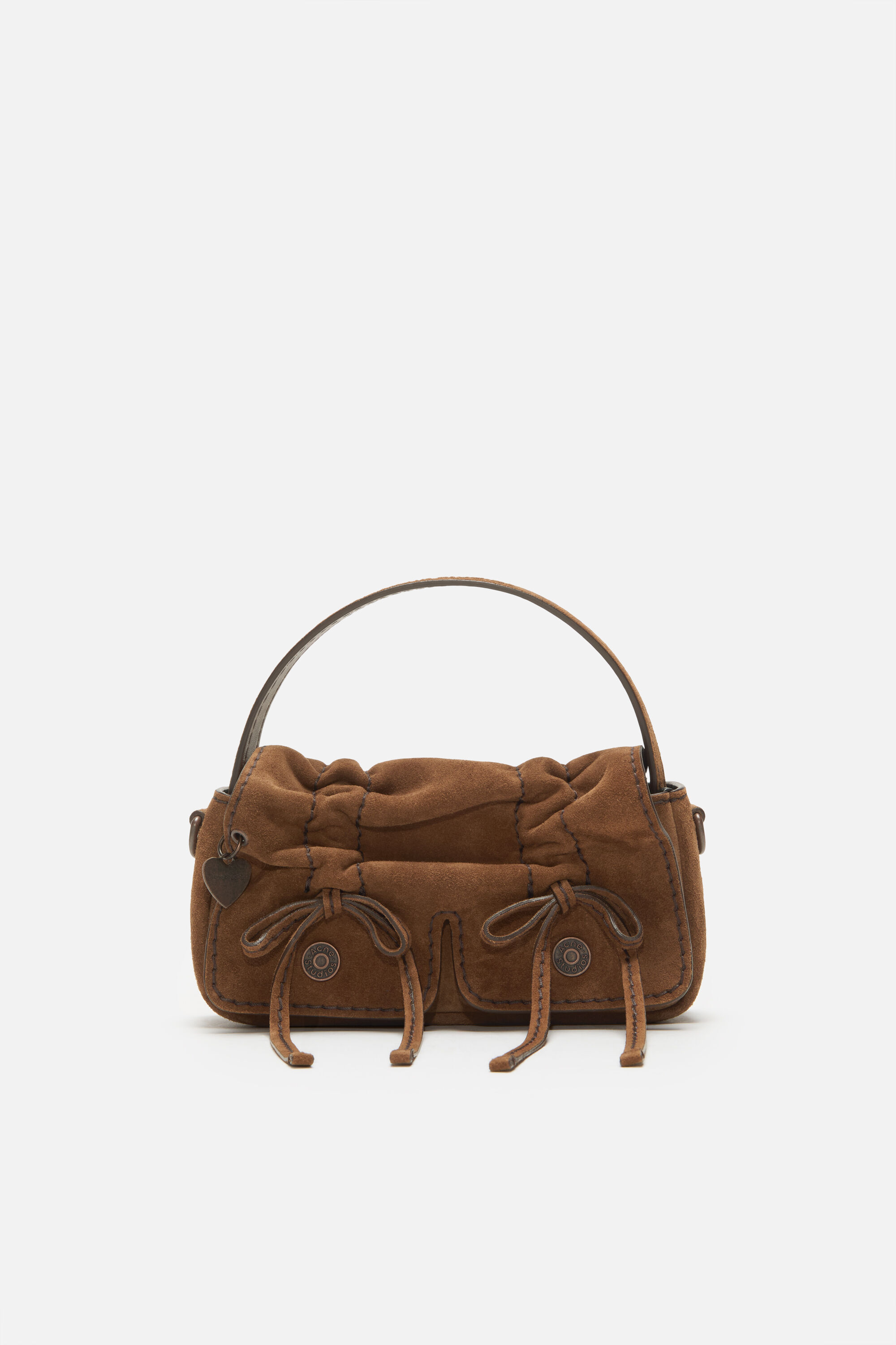 Acne Studios - Multipocket suede micro bag - Cognac brown