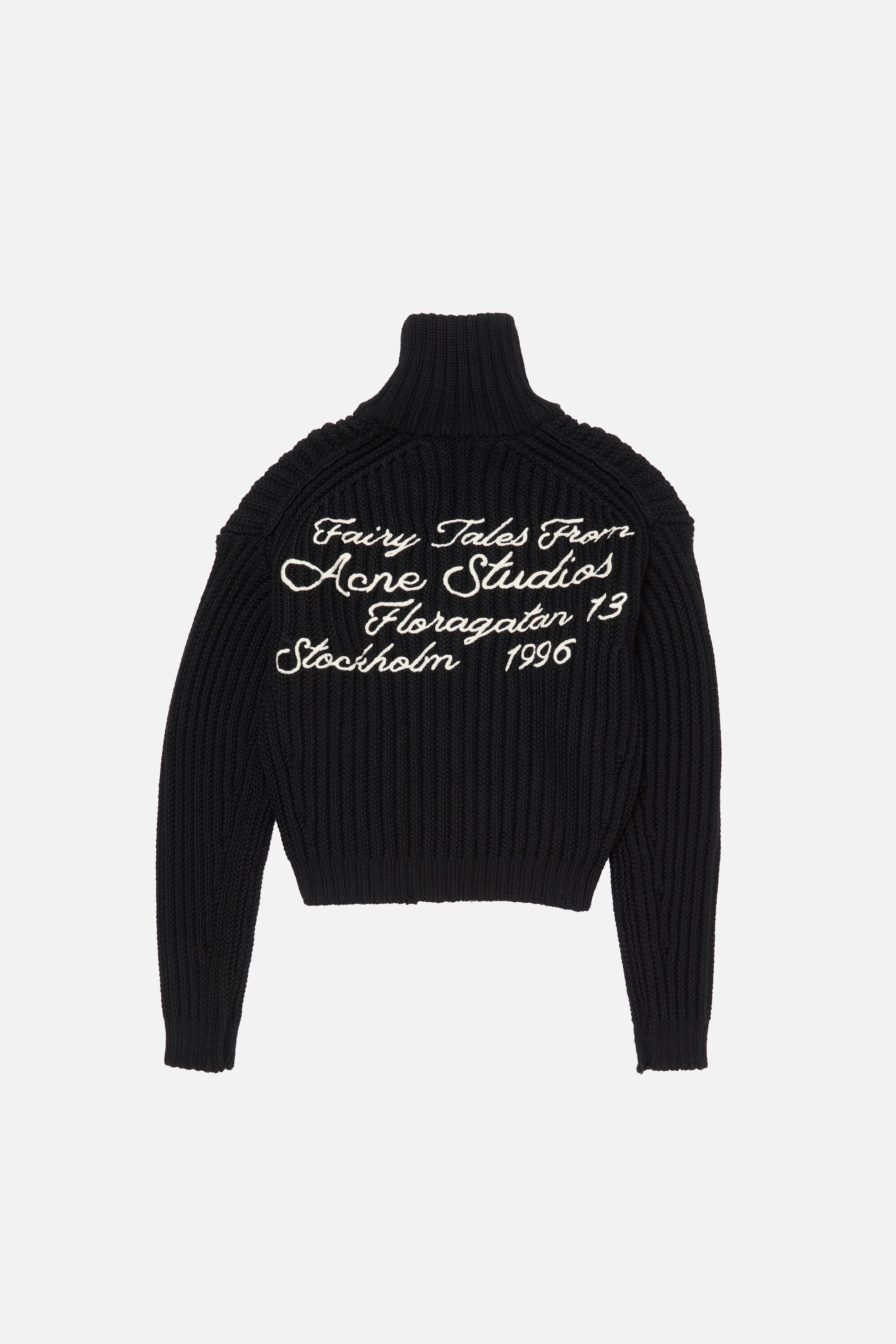 Acne Studios - Wool zip cardigan - Black
