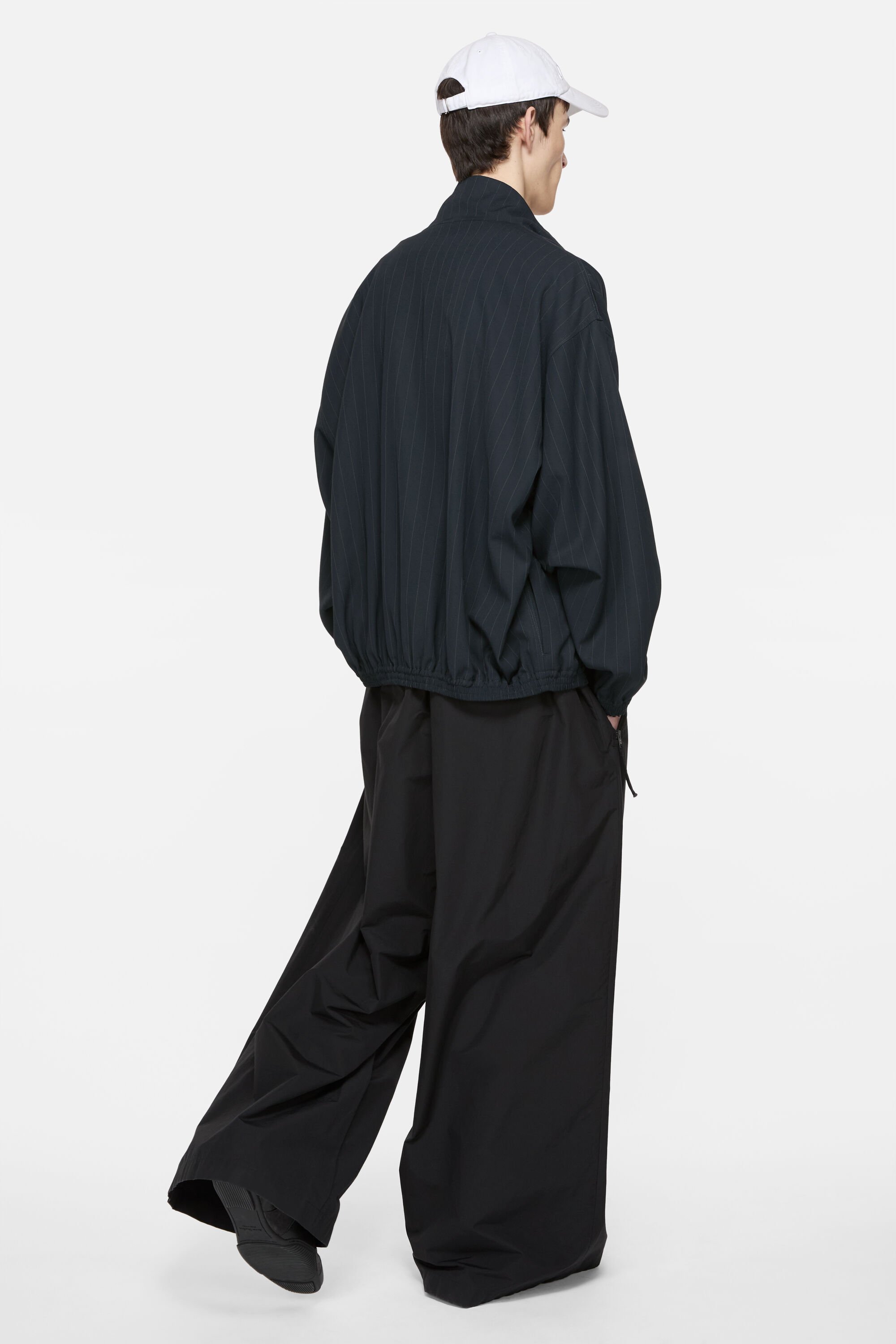 Acne Studios - ピンストライプジップジャケット - ネイビー