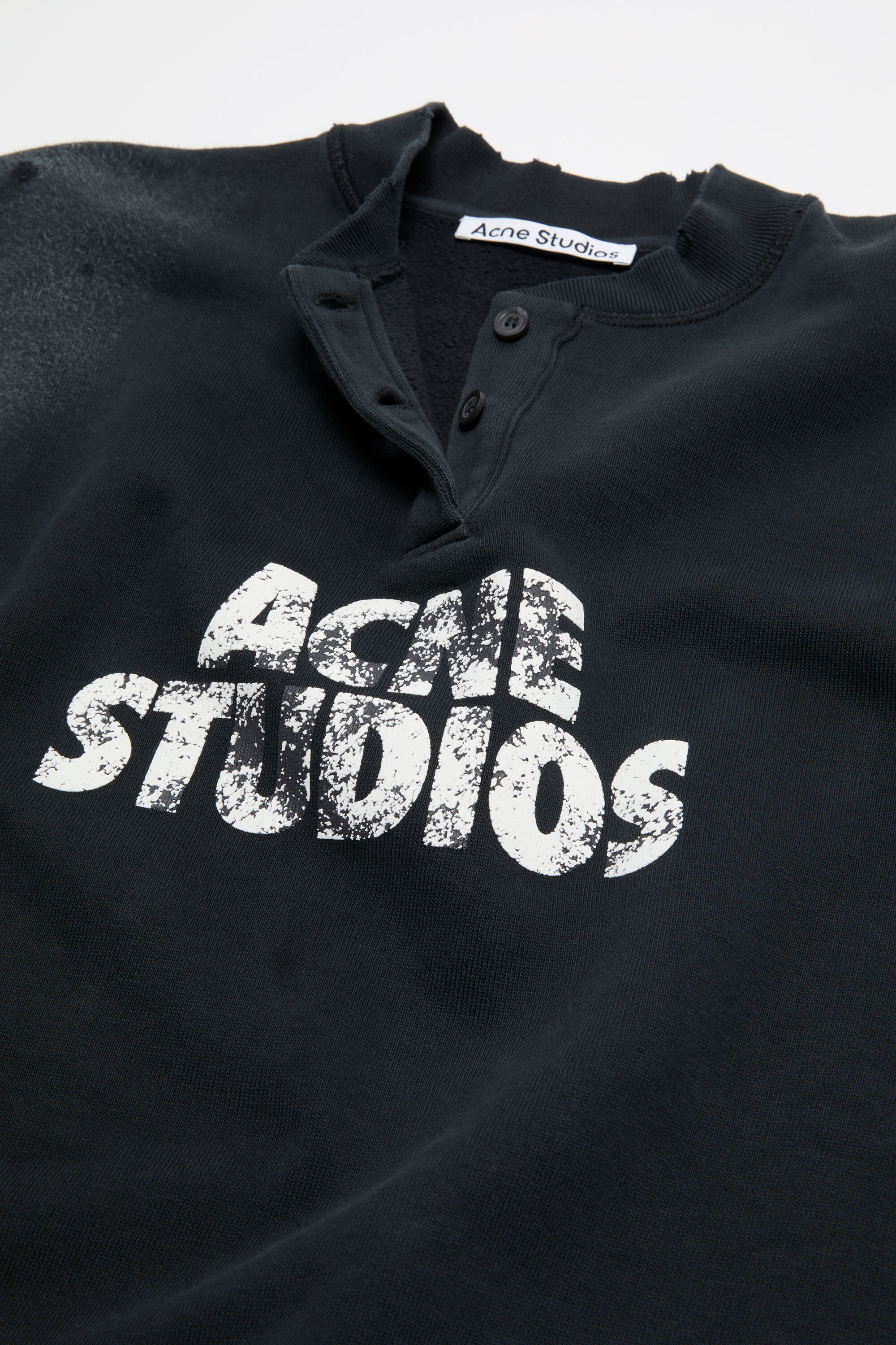 Acne Studios - フリースロゴスウェットシャツ - ブラック