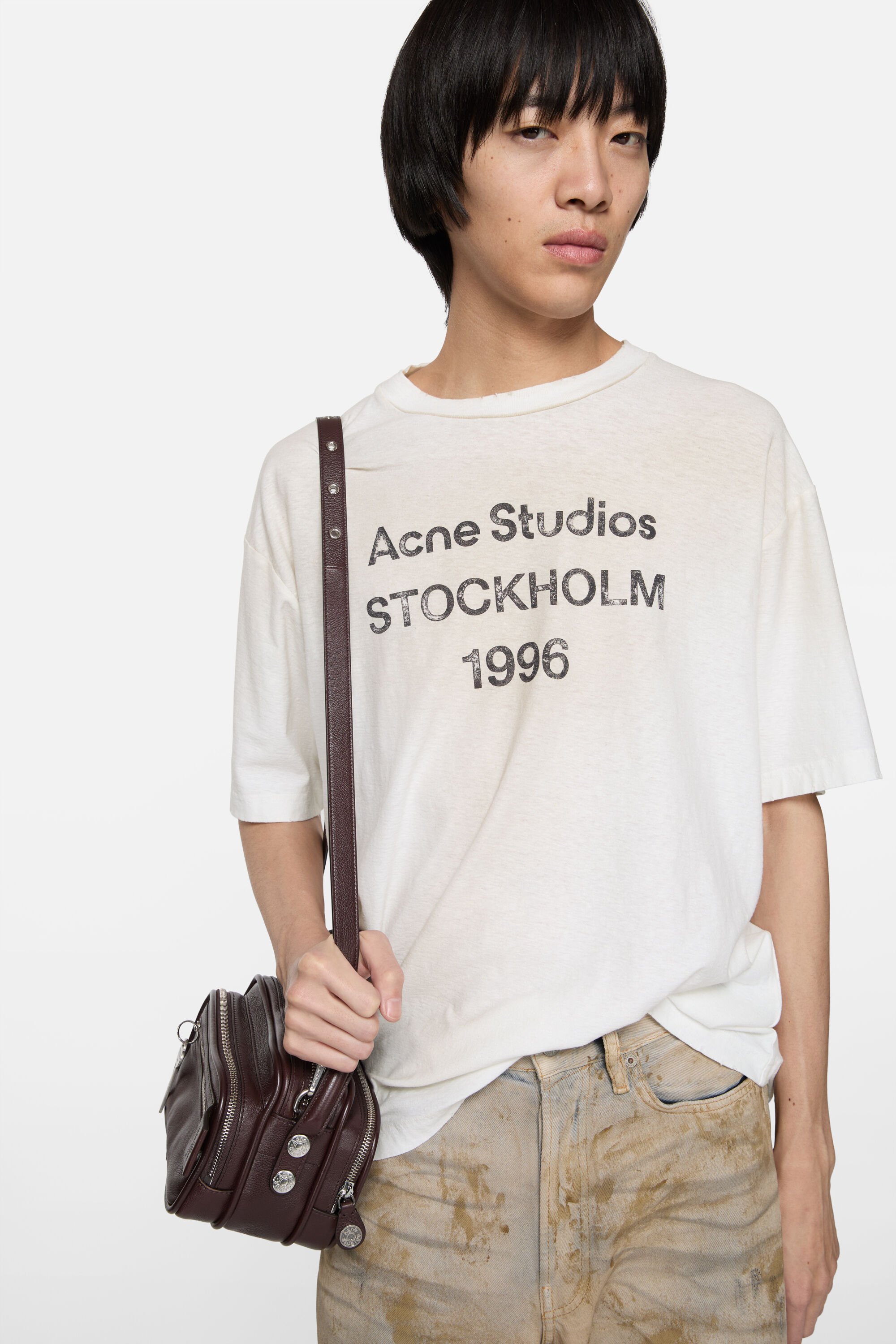 Acne Studios - Logo t-shirt - Relaxed fit - Dusty white