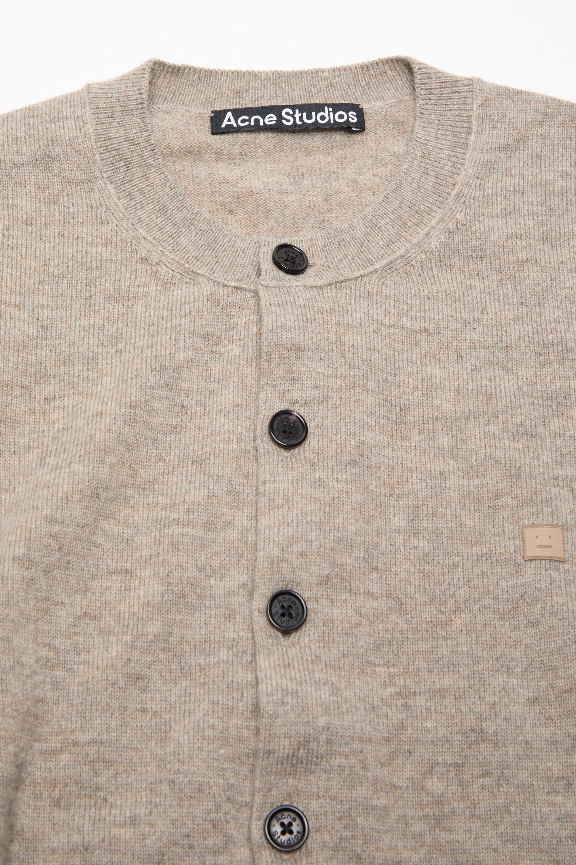 Acne Studios - Fitted cardigan - yak wool - Greige melange