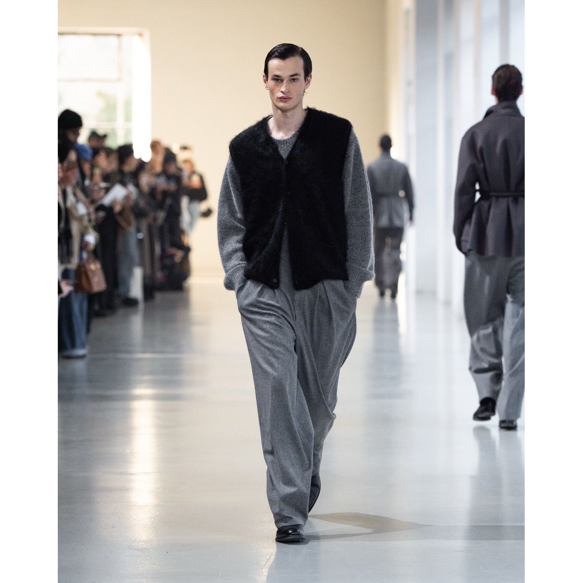 ssstein - 【残り一点】Cashmere/Sable Tweed Knit Crew Neck LS