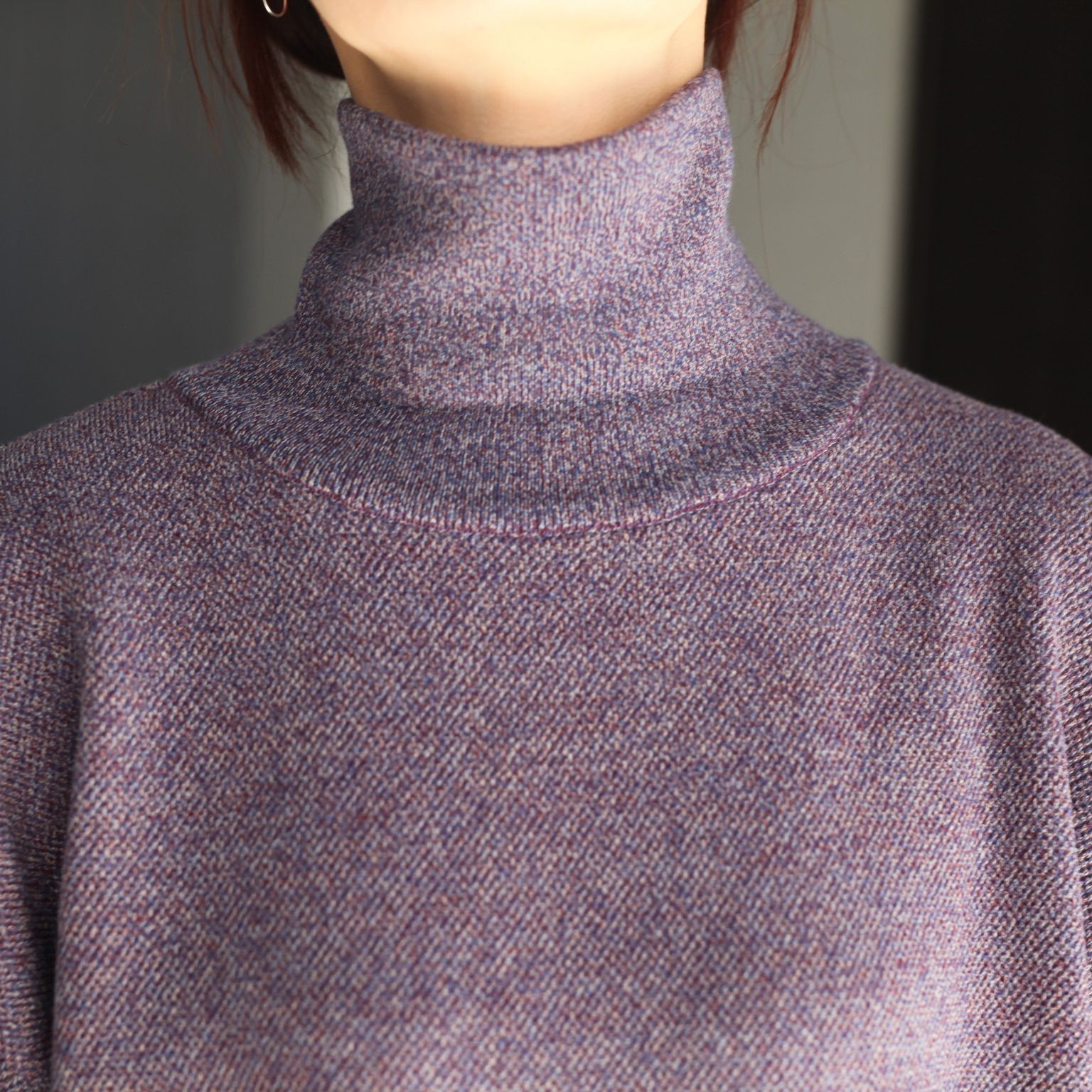 crepuscule - 【残り一点】CO/WO Moss Stitch Turtle Neck | ACRMTSM