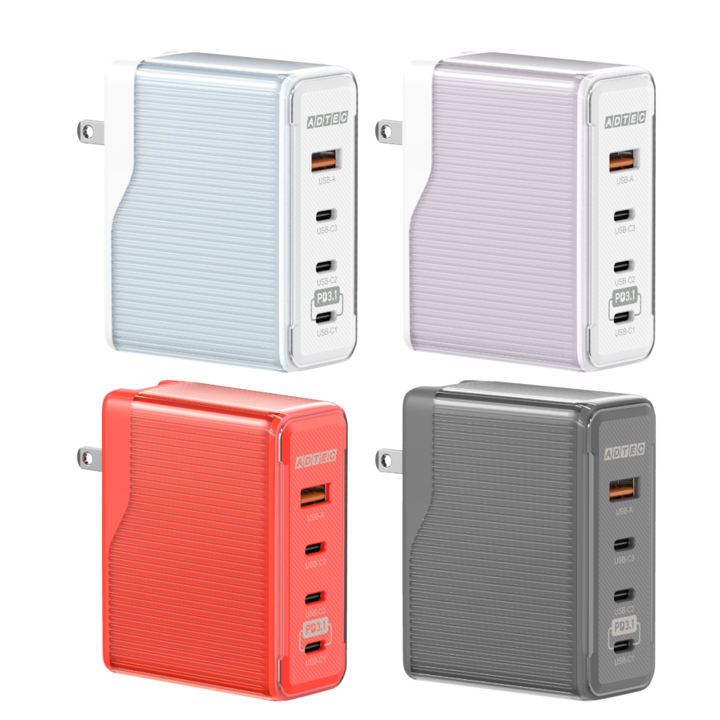 次世代のパワフル＆カラフル［PD充電器］登場！ USB4ケーブル同梱