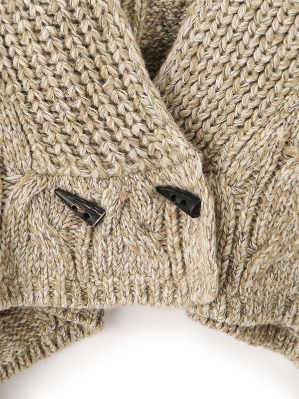 ETRE TOKYO - ミックスヤーンショートニットカーディガン - BEIGE