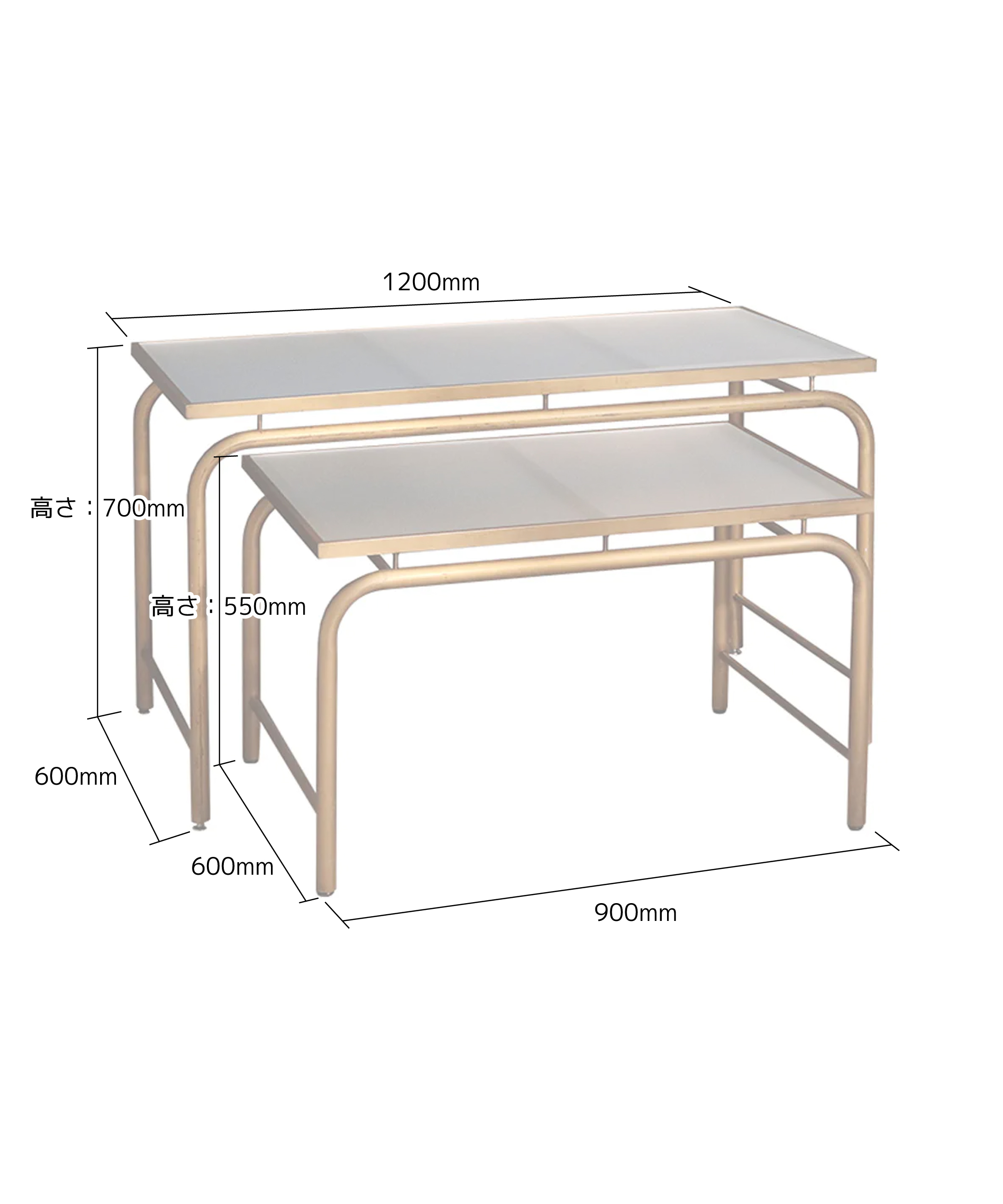 アンティークゴールド テーブル｜テーブル・展示台 レンタルなら