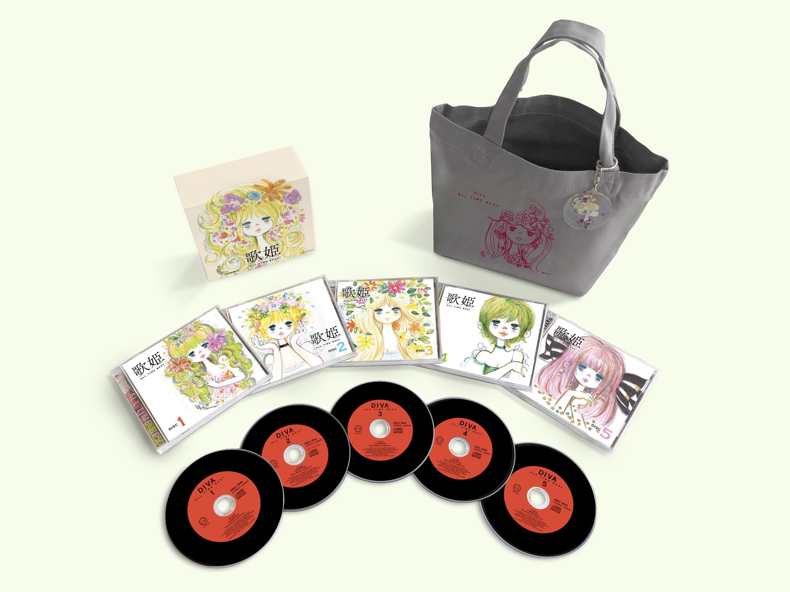 通販限定5枚組CD-BOX『歌姫 ALL TIME BEST』水森亜土イラスト