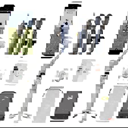 DJI Osmo Mobile 7 Smartphone Gimbal + Wireless Mic + Powr Bank +