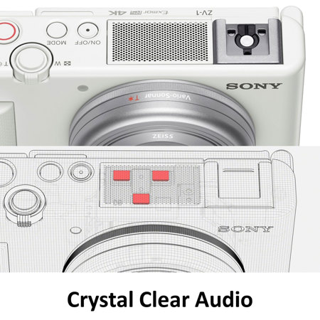 Sony ZV-1 Compact 4K HD Camera, White DCZV1/W - Adorama