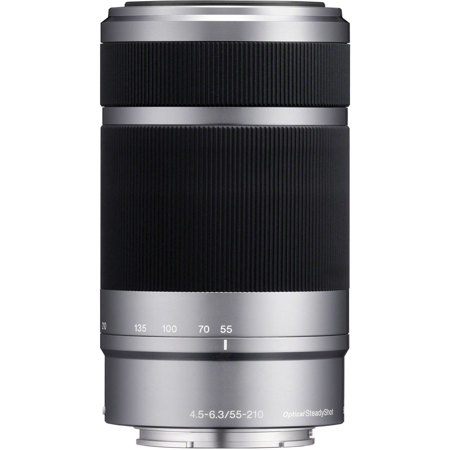 Sony E 55-210mm f/4.5-6.3 OSS Lens for Sony E, Silver/Black - Adorama