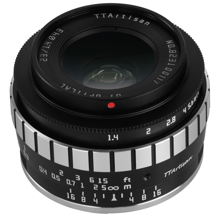 TTArtisan 23mm f/1.4 Lens for Fujifilm X, Black/Silver A35BS-X
