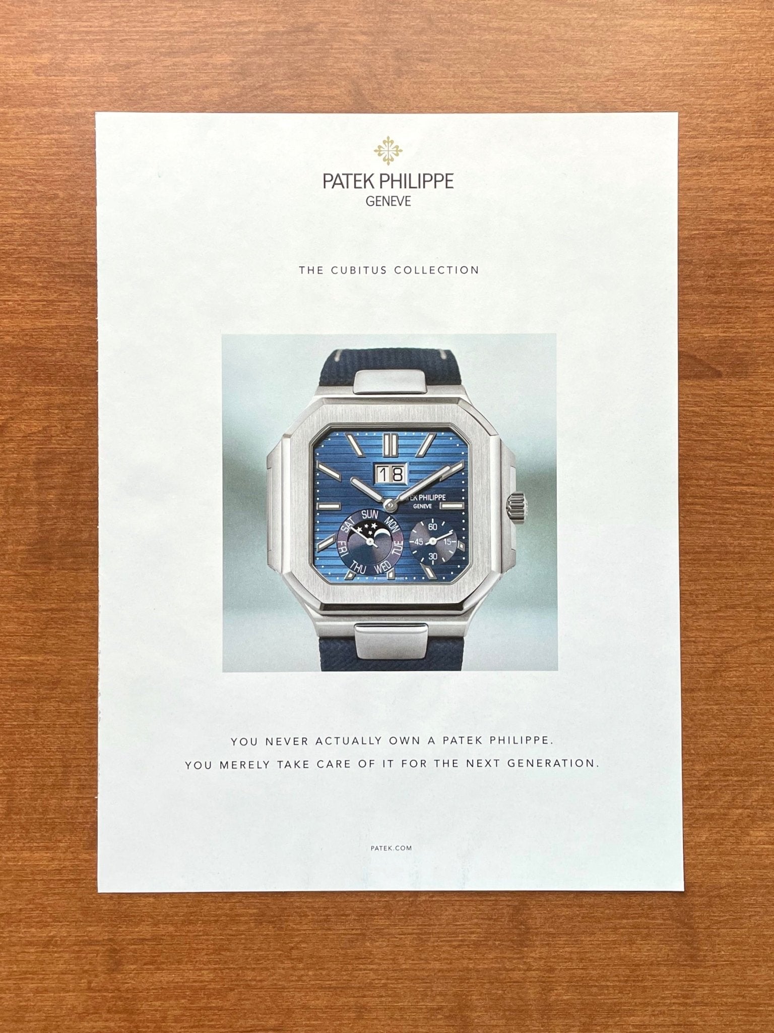 2024 Patek Philippe Cubitus Ref. 5822 Advertisement | Ad Patina