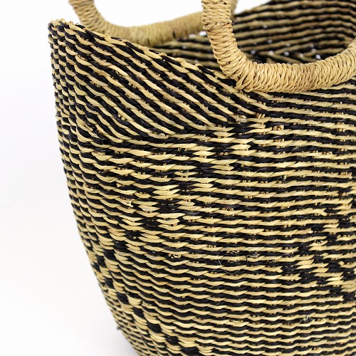 アフリカンスクエアー / ボルガバスケット ナチュラル丸底 ニケ