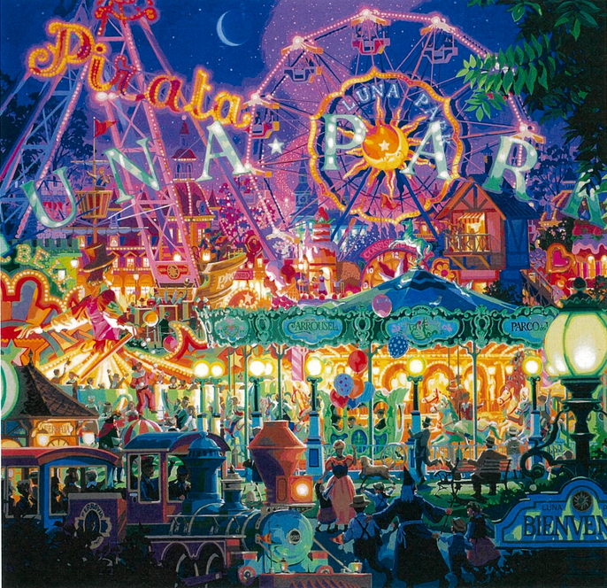 笹倉鉄平「ルナパーク」（シルクスクリーン） - 画廊アガティ