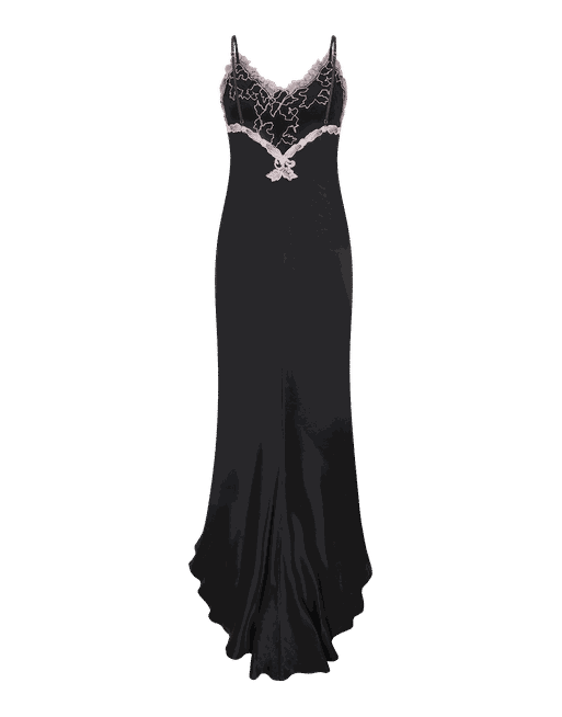 Darina Long Slip in Black/Pink | By Agent Provocateur All Nightwear